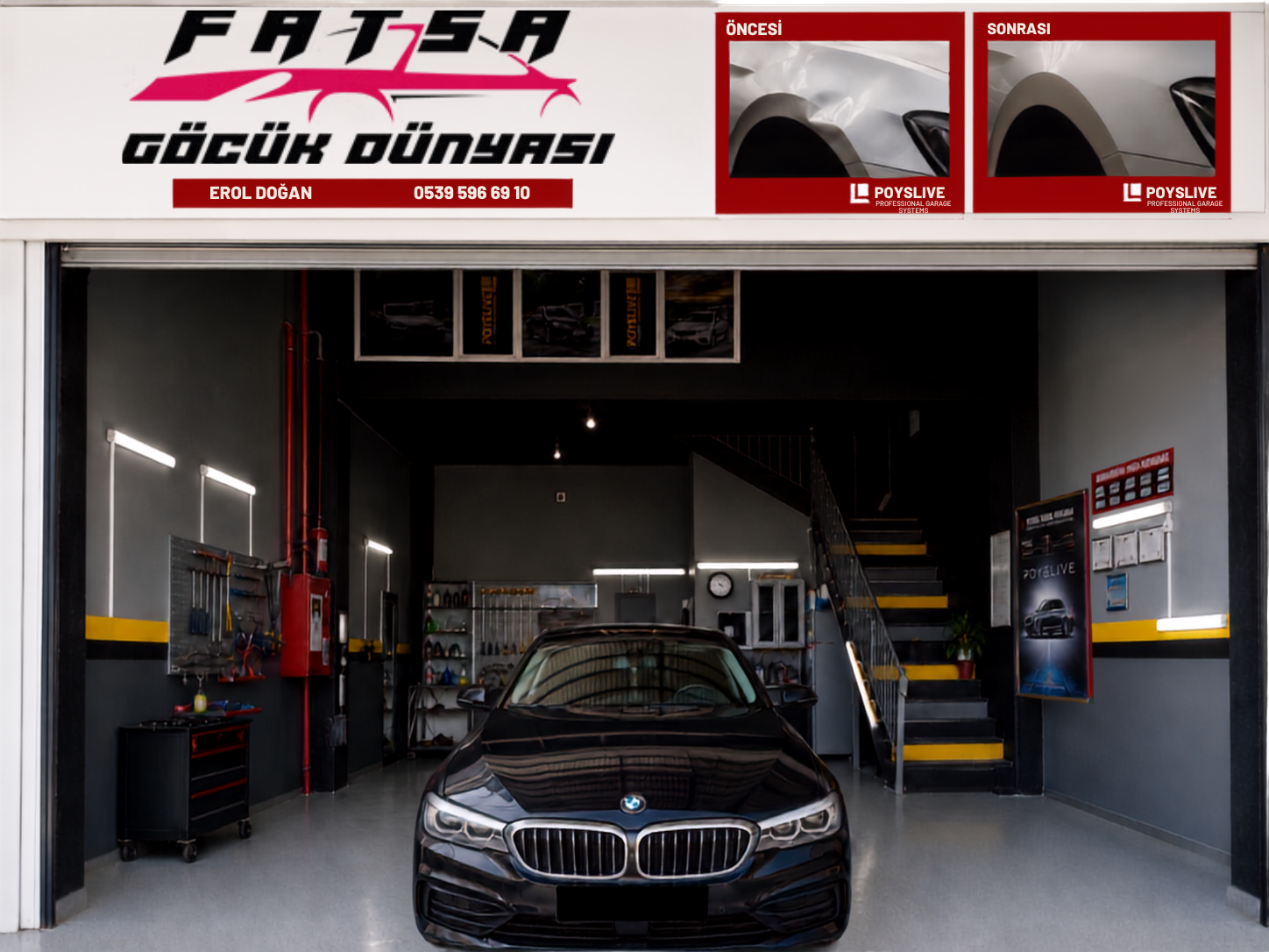 Fatsa Kaporta dükkan girişi